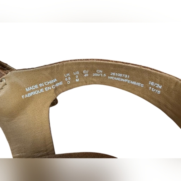 Clarks Open Toe Wedge Slingback Size 9M EUC - Picture 8 of 9